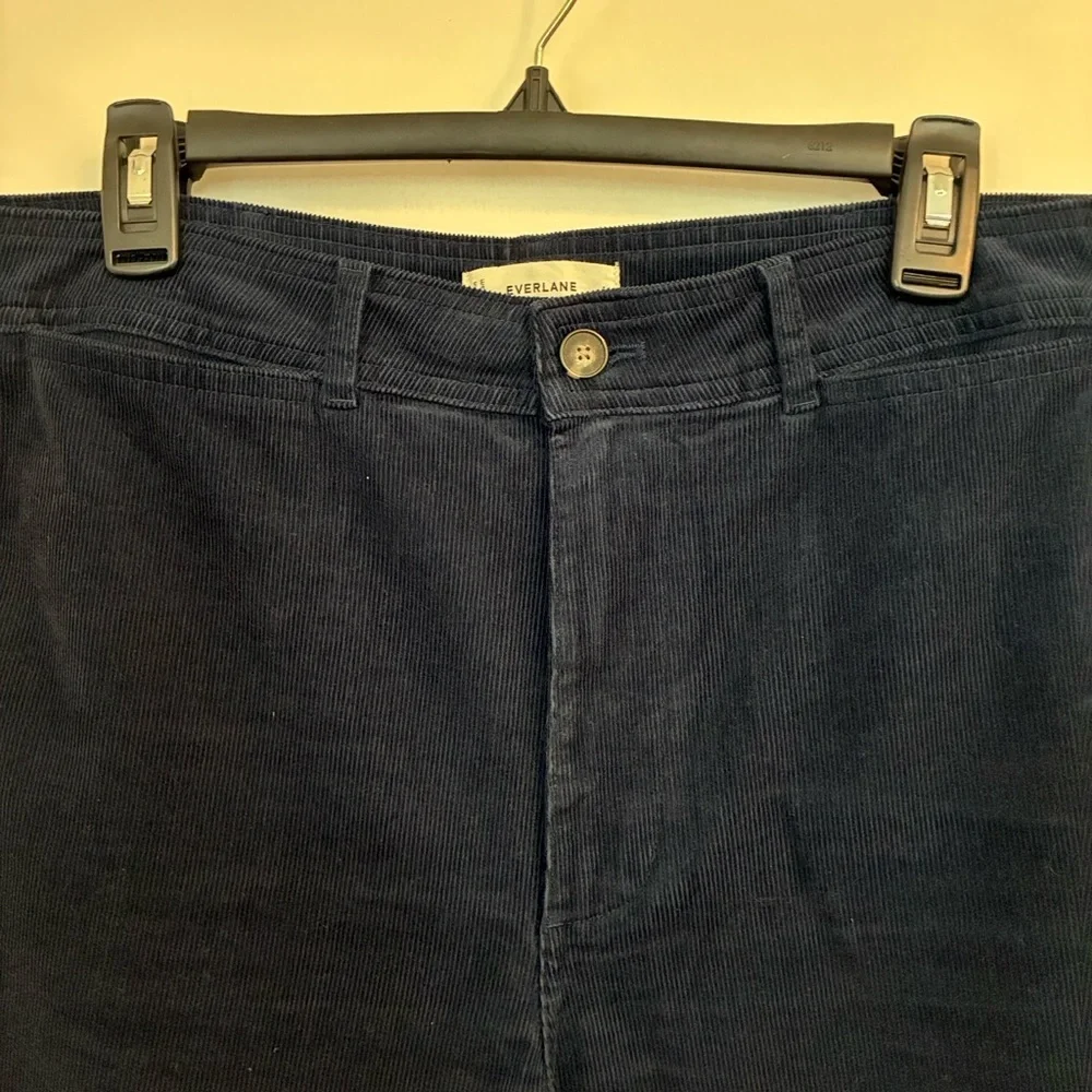 Everlane Navy Blue Corduroy Wide Leg Pants
